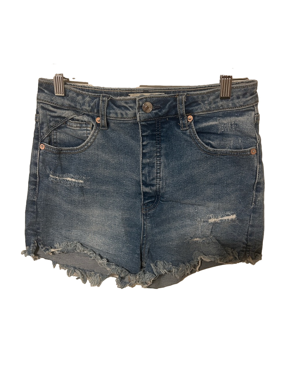 🍔We The Free size 28 Blue Distressed Denim Shorts GUC